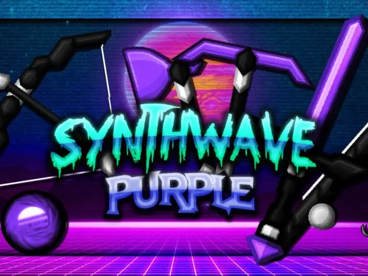 MINECRAFT SYNTHWAVE V2 PURPLE PVP TEXTURE PACK DOWNLOAD