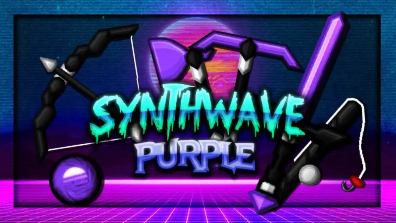 MINECRAFT SYNTHWAVE V2 PURPLE PVP TEXTURE PACK