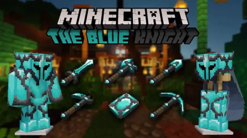 The Blue Knight Texture Pack 1.16-1.19 for Java and Bedrock